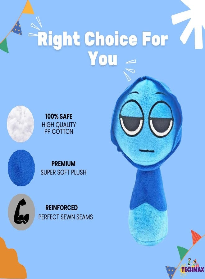 TechMax Solution Blue Scarf Sprunki Plush Toys - Image 3